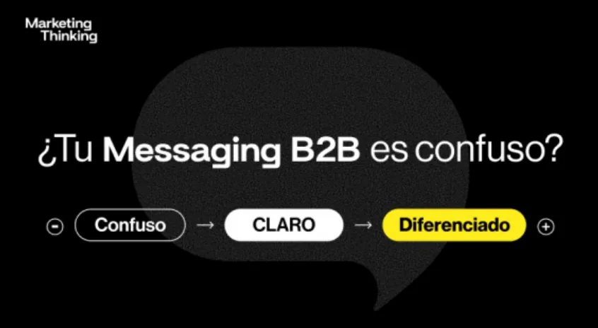 Miniatura de YouTube: ¿Tu messaging B2B es confuso? con la secuencia Confuso, Claro, Diferenciado